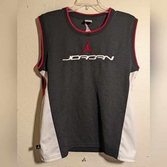 Jordan Black and White Sleeveless Top Dize Large Pre-owned - Picture 1 of 8